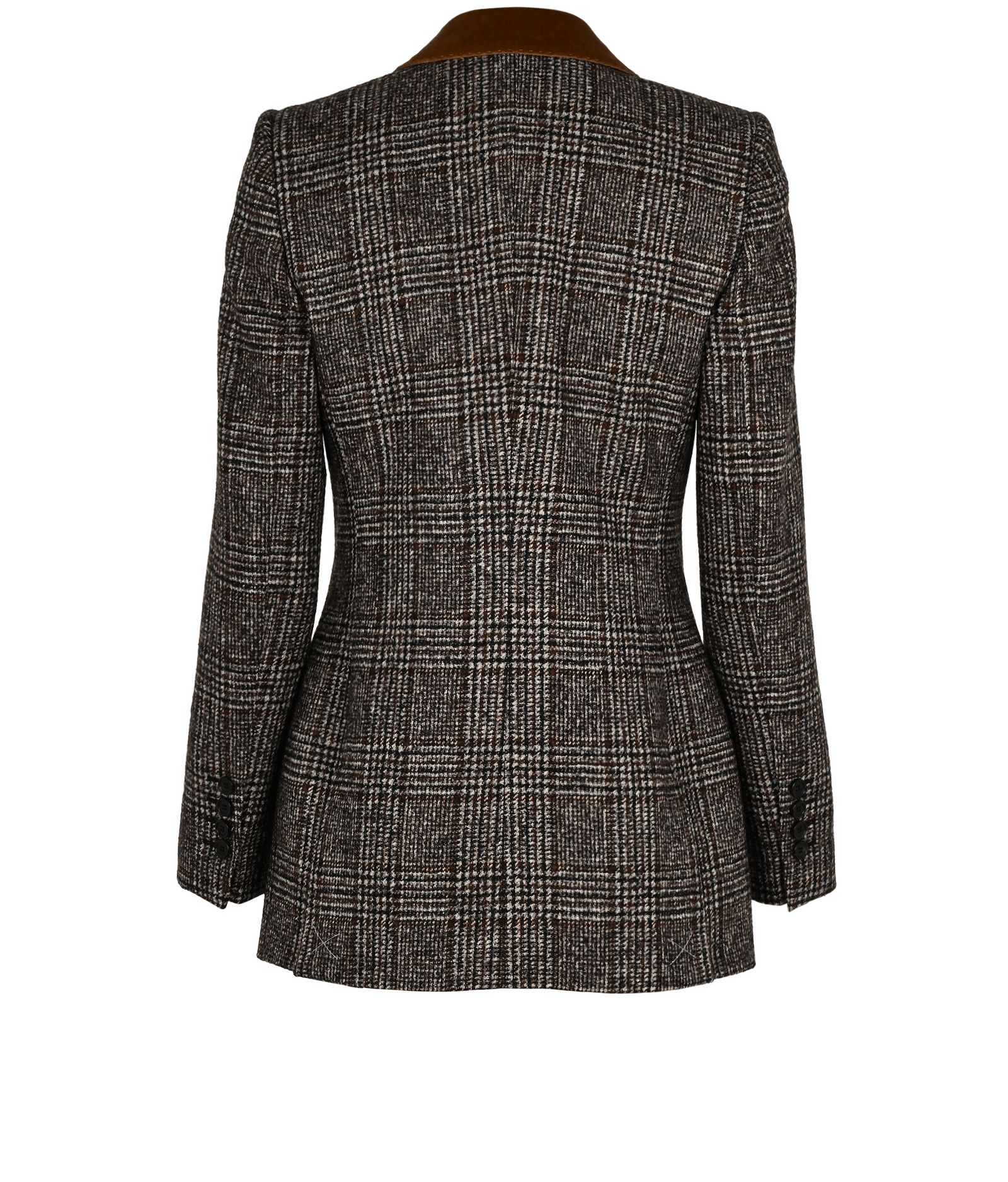 Dolce & Gabbana Plaid Blazer, &pound;190, Clothing, Brown, Wool, Back view