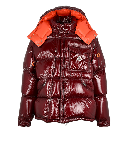 Moncler Karakorum Puffer Jacket, &pound;650, Clothing, Red, Down Feathers, Front view