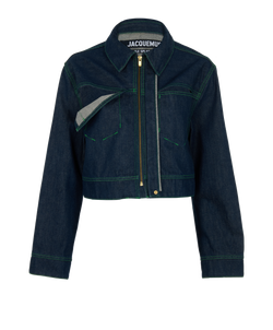 Jacquemus Le Splash Denim Jacket, Cotton, Blue, UK4, 3*