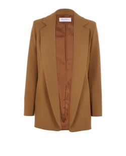 Max Mara Squaw Blazer, Wool, Brown, UK8, 3*