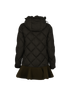 Moncler Hooded Peplum Puffer Jacket, £380, Clothing, Khaki, Down Feathers, Back view