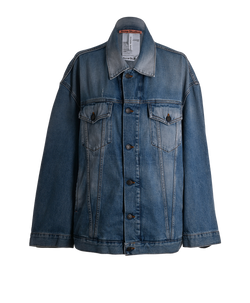 Acne Studios Oversized Denim Jacket, Cotton, Blue, Sz XXS, 3*