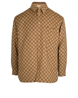 Gucci GG  Padded Jacket, Mens, Wool, Brown, Sz M, 3*
