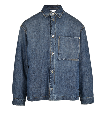 Bottega Veneta Padded Denim Jacket, &pound;420, Clothing, Blue, Cotton, Front view