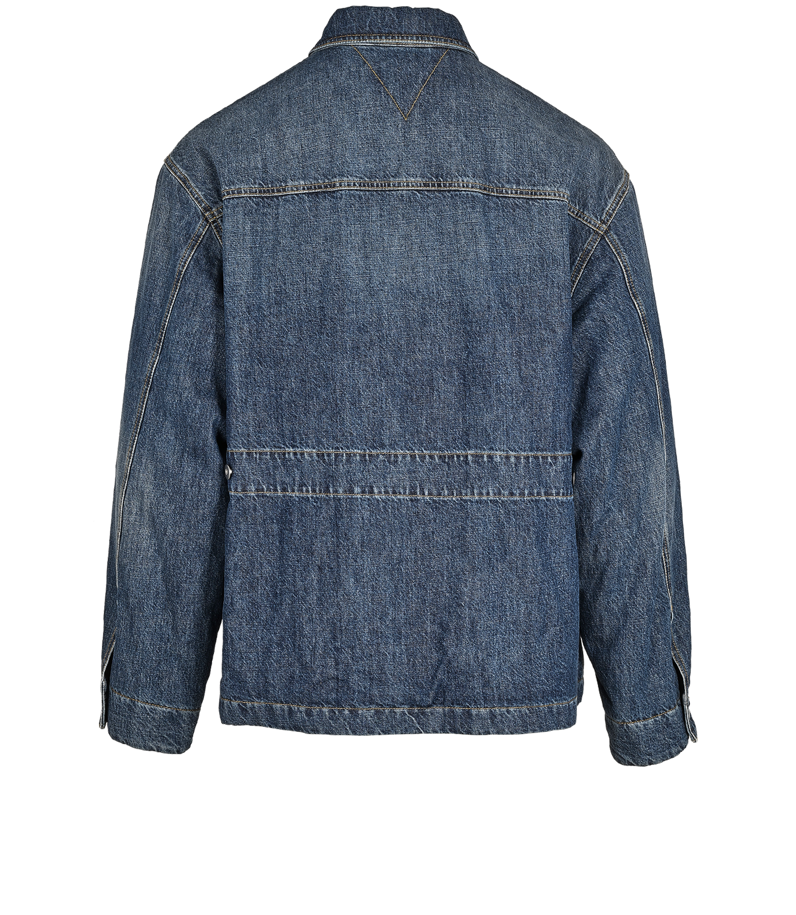 Bottega Veneta Padded Denim Jacket, &pound;420, Clothing, Blue, Cotton, Back view
