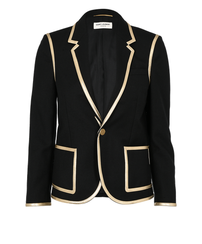Saint Laurent Blazer, £380, Clothing, Black, Wool, Front view