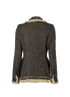 Alexander McQueen Ruffled Jacket, &pound;295, Clothing, Beige/Grey, Silk/Wool, Back view