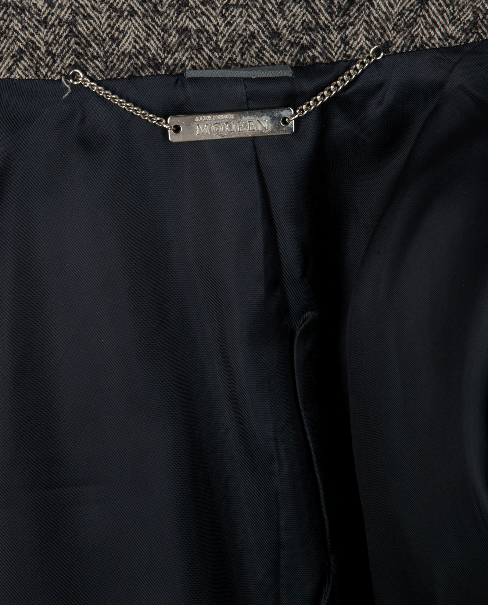 Alexander McQueen Ruffled Jacket, &pound;295, Clothing, Beige/Grey, Silk/Wool, Other view