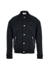 Hermes C.D.S Varsity Jacket, &pound;750, Clothing, Navy, Cotton, Front view