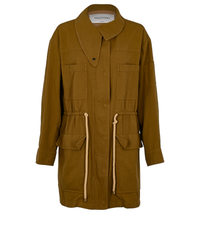 Valentino VLTN Drawstring Jacket, £450, Clothing, Khaki, Cotton, Front view
