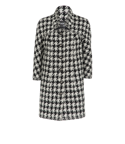 Chanel Tweed Houndstooth Jacket, &pound;1,200, Clothing, Black/White, Acrylic Plastic/Wool, Front view