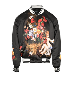 Dolce & Gabbana Baroque Bomber Jacket, Mens, Polyester, Multi, Sz XL, 3*