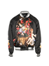 Dolce & Gabbana Baroque Bomber Jacket, &pound;290, Clothing, Black/White, Polyester (Polymer), Front view