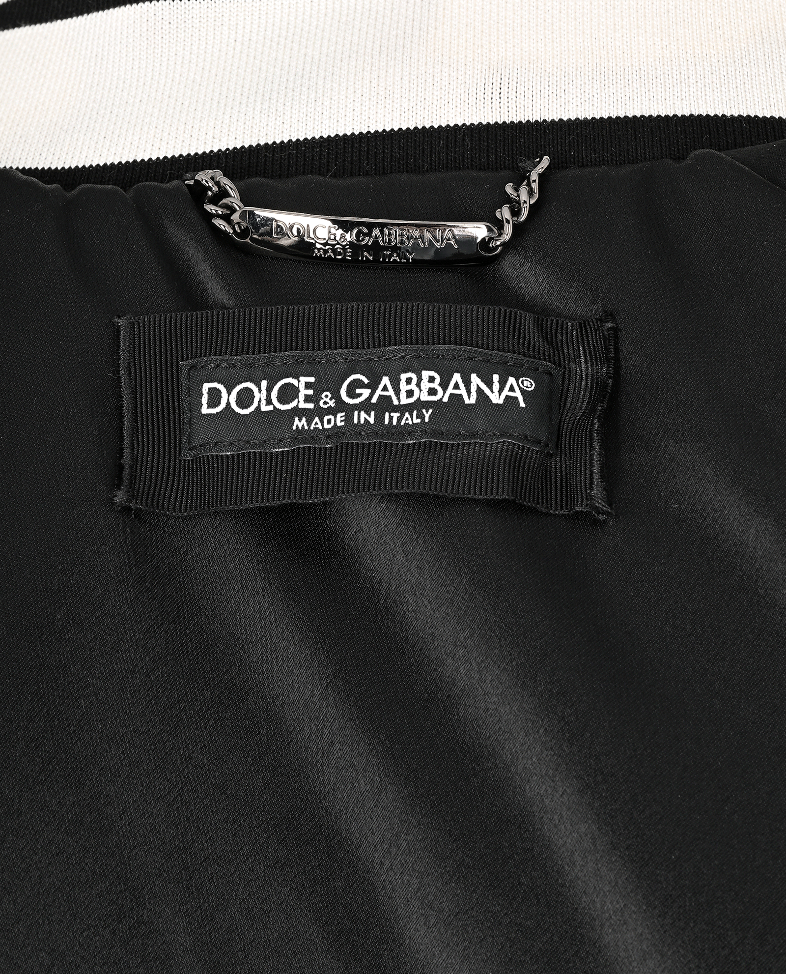 Dolce & Gabbana Baroque Bomber Jacket, &pound;290, Clothing, Black/White, Polyester (Polymer), Other view