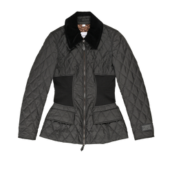 Burberry Diamond Quilt Jacket, Polyester, Black, UK2, 3*