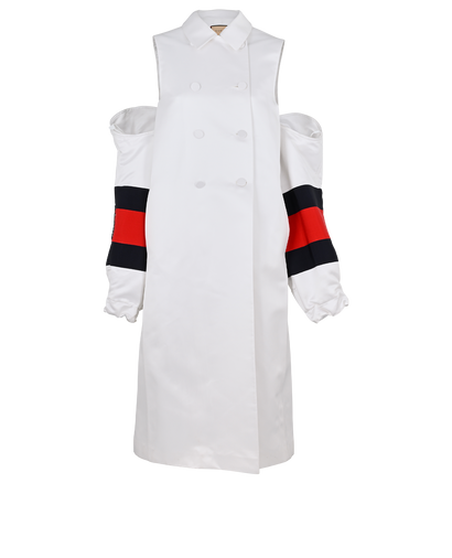 Gucci Detachable Sleeves Long Jacket, £650, Clothing, White, Silk, Front view