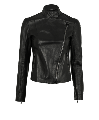 Joseph Biker Jacket, £180, Clothing, Black, Lambskin Leather, Front view