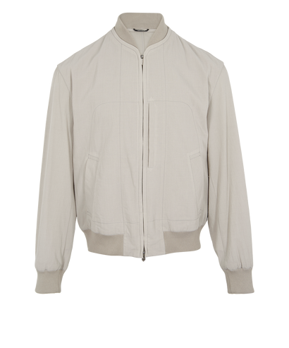 Hermes Bomber Jacket, &pound;1,800, Clothing, Grey, Cotton, Front view