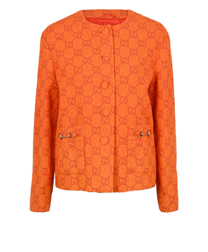 Gucci Horsebit Boucle Jacket, £1,200, Clothing, Orange, Cotton, Front view