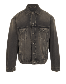 Balenciaga Notre Dame Print Jacket, Mens, Black, Sz M, 3*