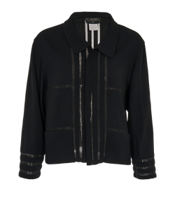 Chanel Illusion Trim Boxy Jacket, Wool, Black, Uk14, 2*