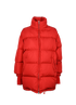 Prada Logo Velcro Tape Puffer Jacket, £495, Clothing, Red, Down Feathers, Front view