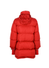 Prada Logo Velcro Tape Puffer Jacket, £495, Clothing, Red, Down Feathers, Back view