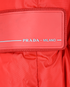 Prada Logo Velcro Tape Puffer Jacket, £495, Clothing, Red, Down Feathers, Other view