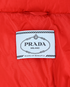 Prada Logo Velcro Tape Puffer Jacket, £495, Clothing, Red, Down Feathers, Other view