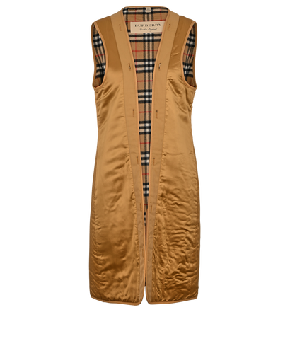 Burberry Long Liner Gilet, £180, Clothing, Tan, Wool, Front view