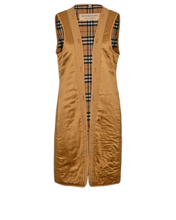 Burberry Long Liner Gilet, Wool/Cashmere, Tan, UK 12, 3*