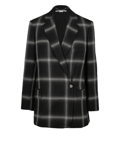 Stella McCartney Oversized Check Blazer, £230, Clothing, Black/Grey, Wool, Front view