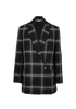 Stella McCartney Oversized Check Blazer, £230, Clothing, Black/Grey, Wool, Front view