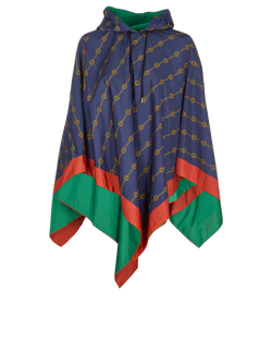 Gucci Reversible Rain Poncho, Polyamide, Blue, Sz M, P, 3*