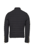 Balmain Quilted Double Zipped Jacket, &pound;275, Clothing, Navy, Cotton/Down Feathers, Back view