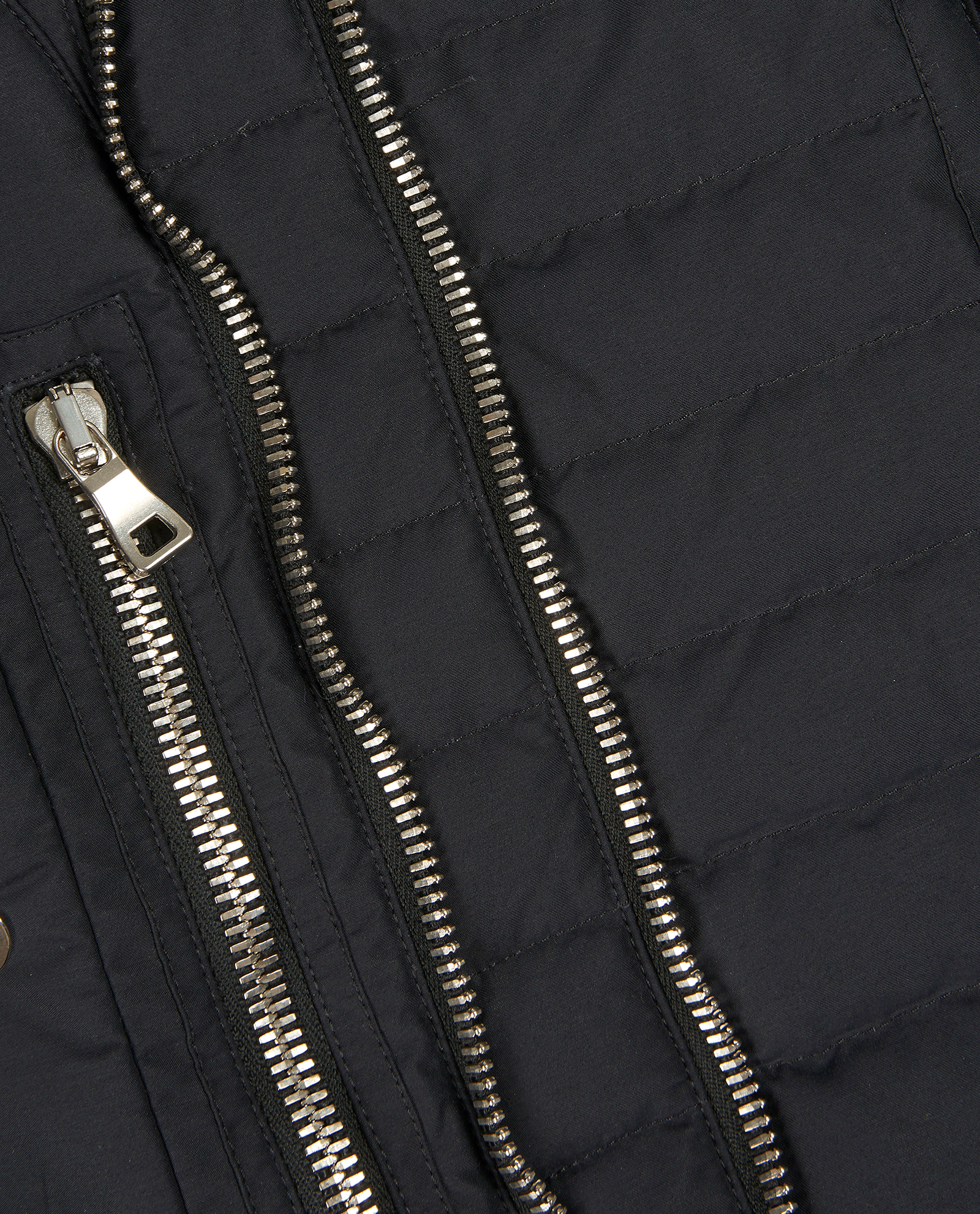 Balmain Quilted Double Zipped Jacket, &pound;275, Clothing, Navy, Cotton/Down Feathers, Other view