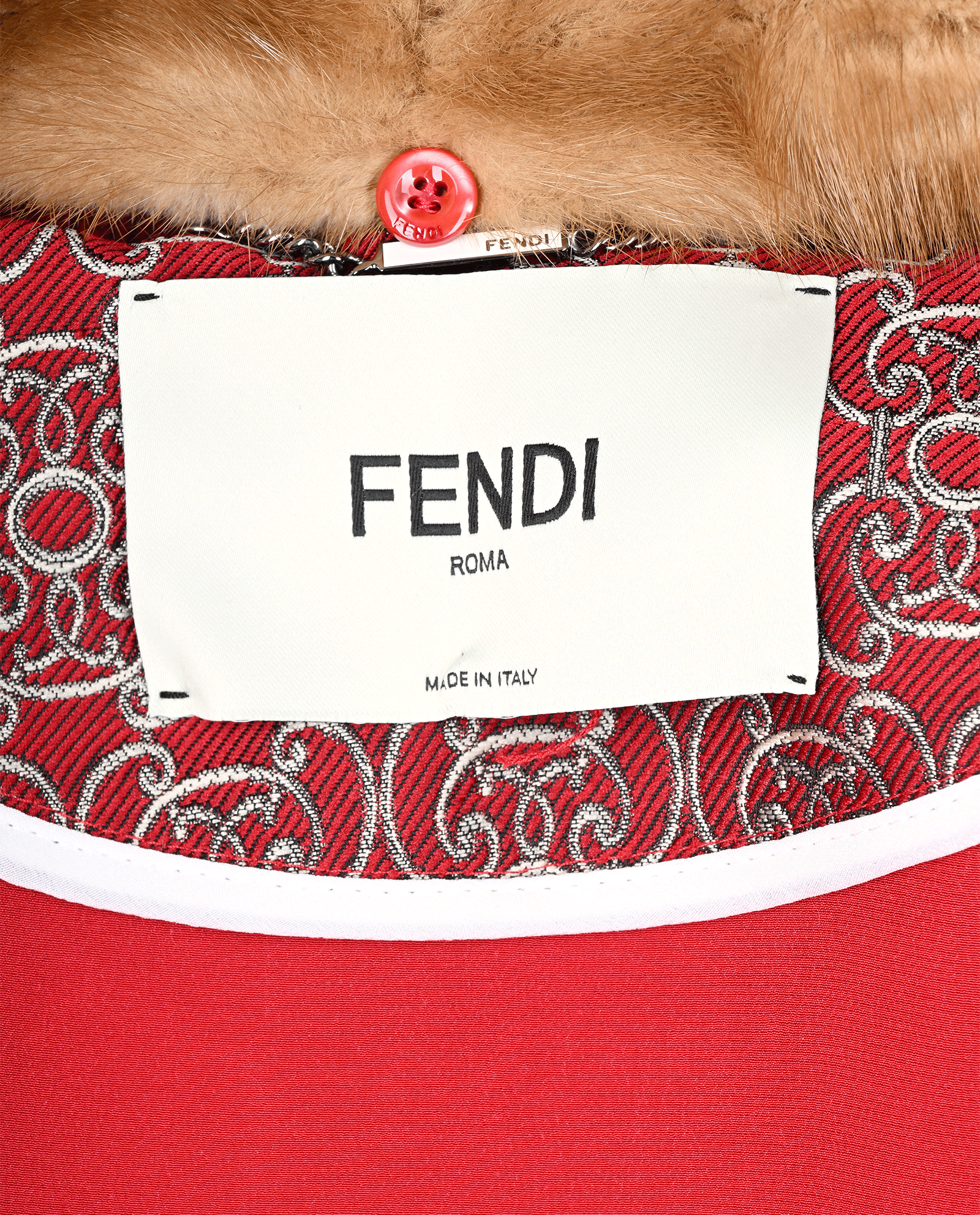 Fendi Jacquard Jacket, &pound;750, Clothing, Red, Polyester (Polymer), Other view