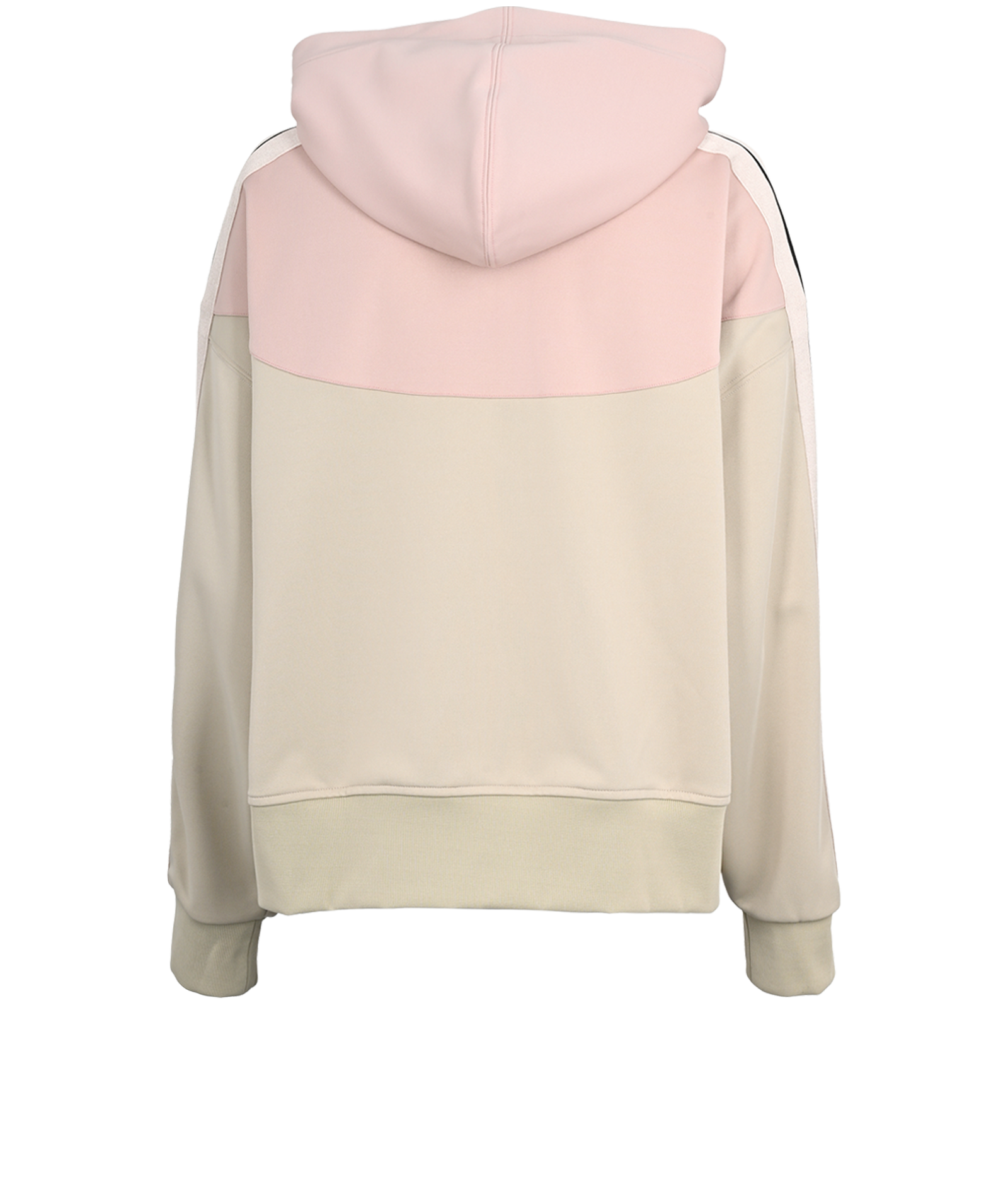 Palm Angels Two-Tone Hooded Track Jacket, &pound;195, Clothing, Beige/Pink, Polyester (Polymer), Back view