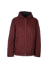 Prada Logo Quilted Jacket, &pound;650, Clothing, Burgundy, Nylon, Front view