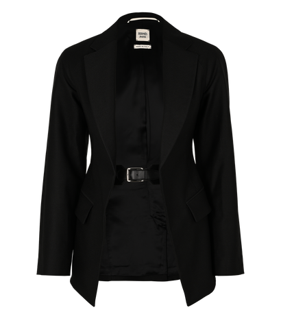 Hermes Belted Jacket, £1,200, Clothing, Black, Viscose, Front view