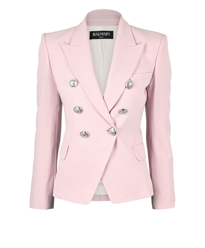 Balmain Double Breasted Blazer, &pound;550, Clothing, Purple, Wool, Front view