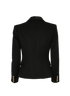 Balmain Shoulder Pad Blazer, &pound;450, Clothing, Black, Silk, Back view