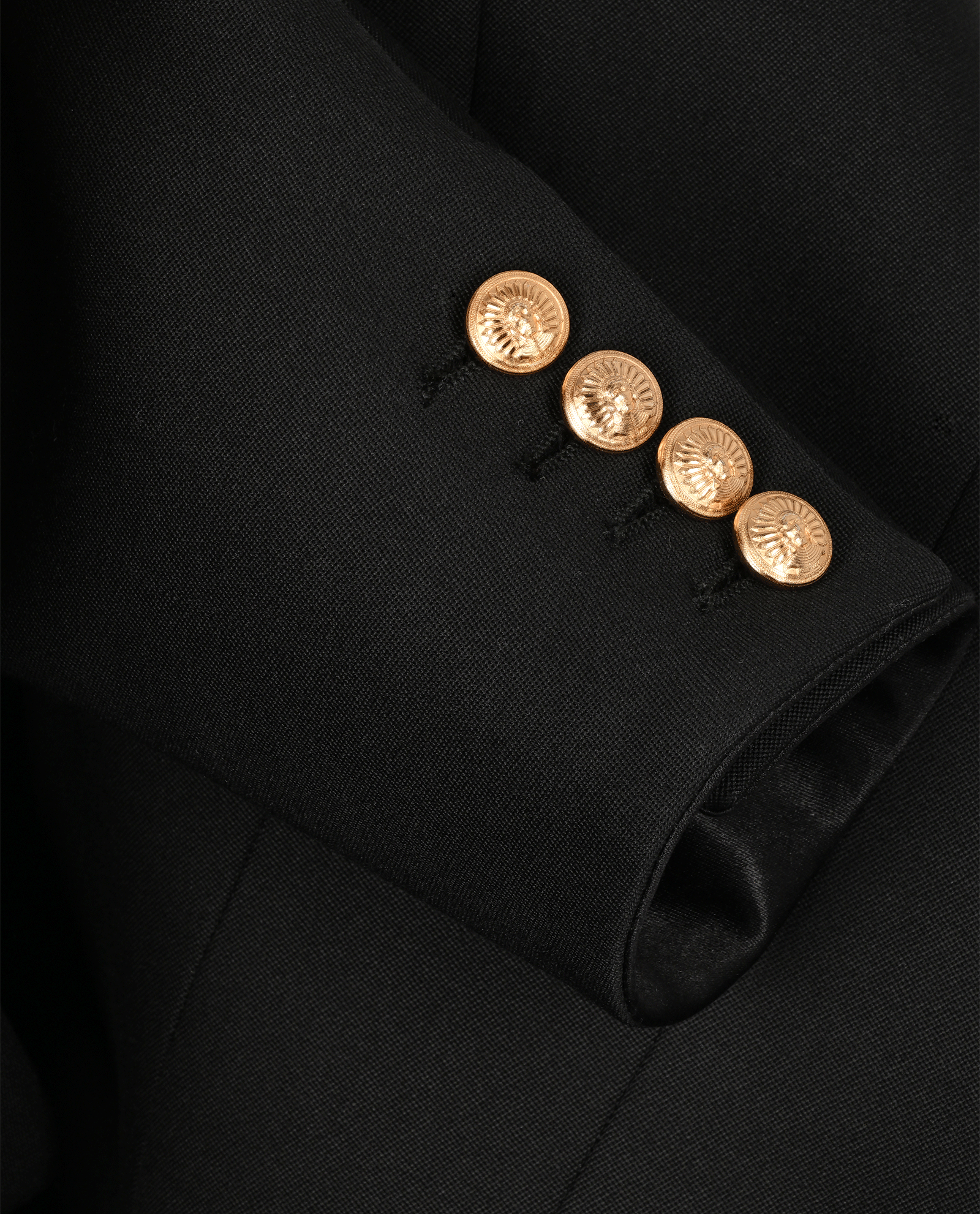 Balmain Shoulder Pad Blazer, &pound;450, Clothing, Black, Silk, Other view