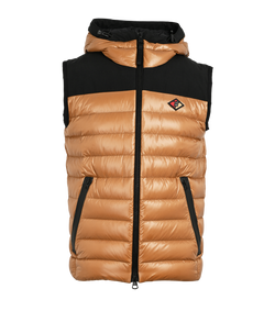 Burberry Hooded Gilet, Mens, Down/Poly, Tan, Sz XS, 3*