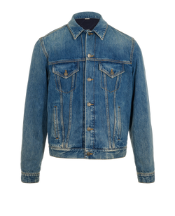 Gucci Denim Jean Jacket, Mens, Cotton, Blue, Sz XL, 3*