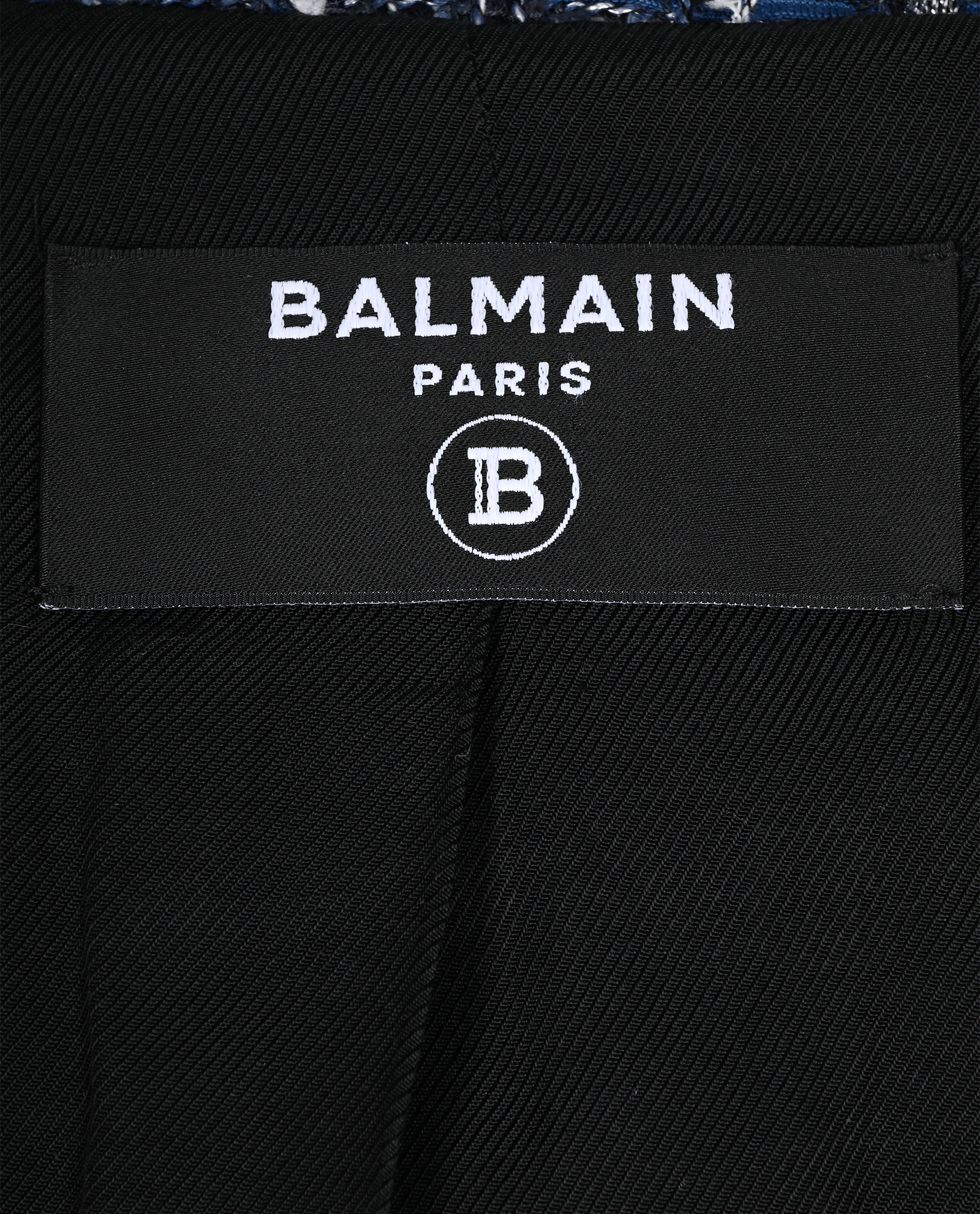 Balmain Tweed Blazer, &pound;550, Clothing, Blue, Cotton/Polyester (Polymer), Other view