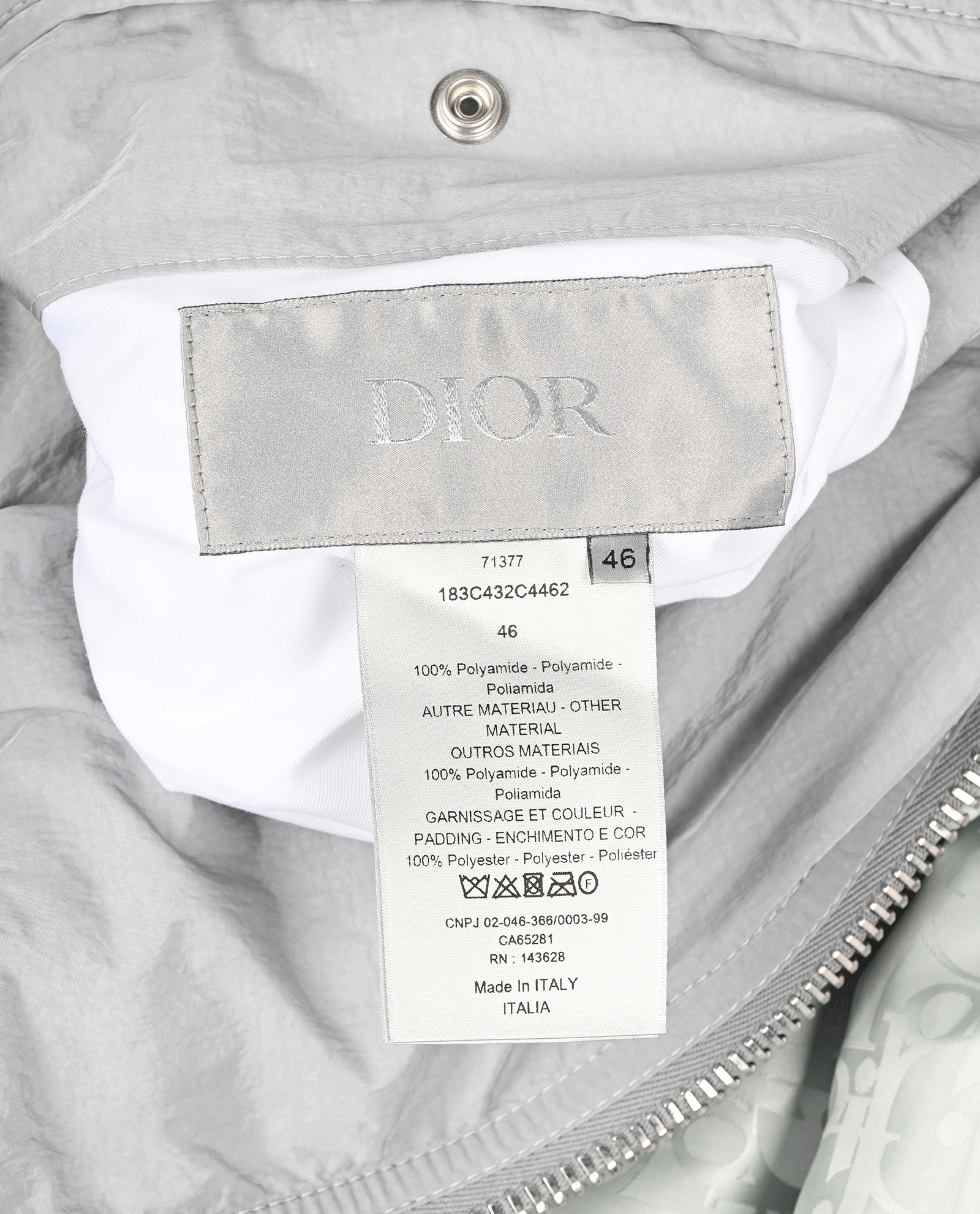 Christian Dior Reversible Oblique Bomber, &pound;1,200, Clothing, Green, Polyester (Polymer), Other view