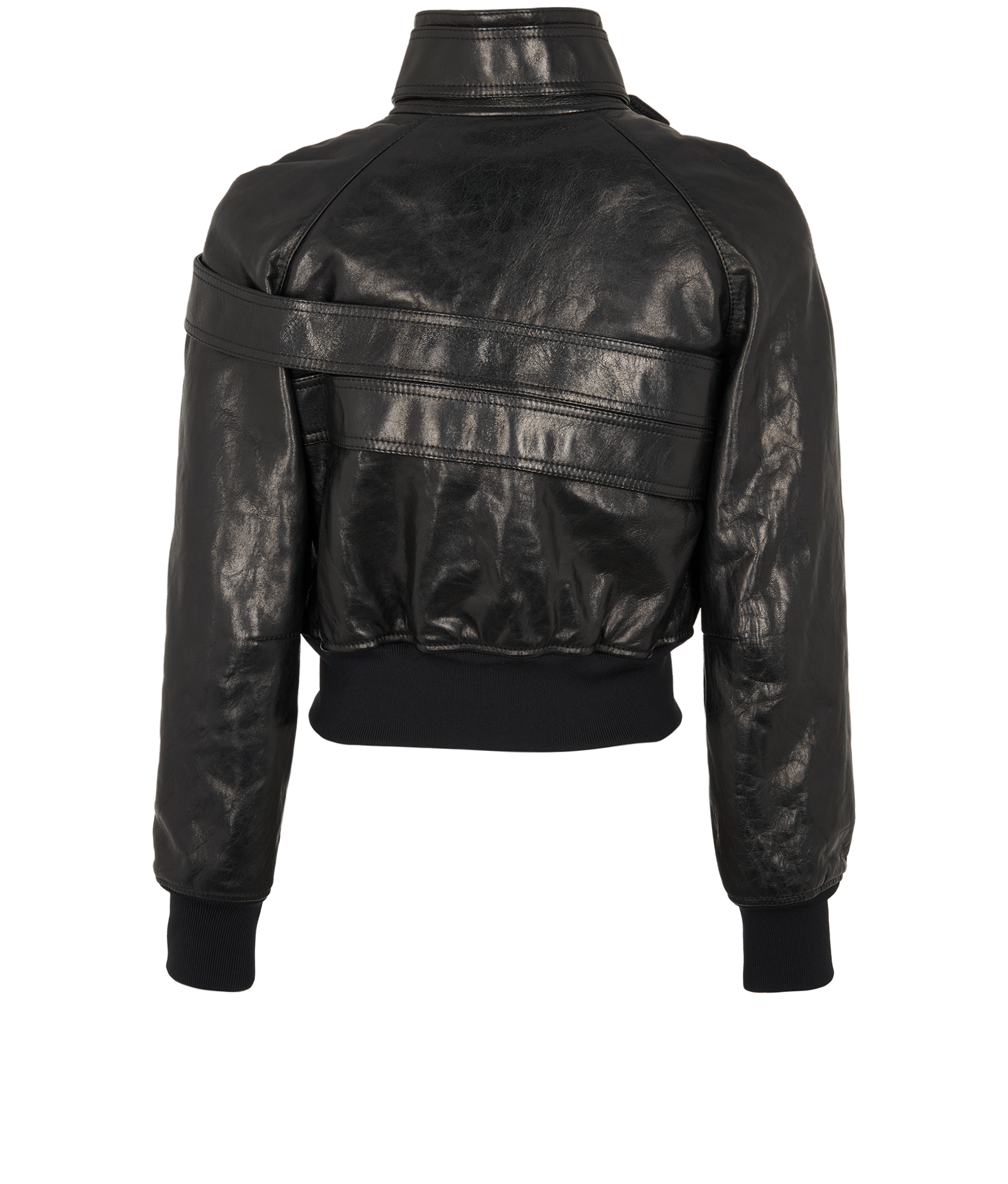 Alexander McQueen Buckled Jacket, &pound;1,300, Clothing, Black, Leather, Back view
