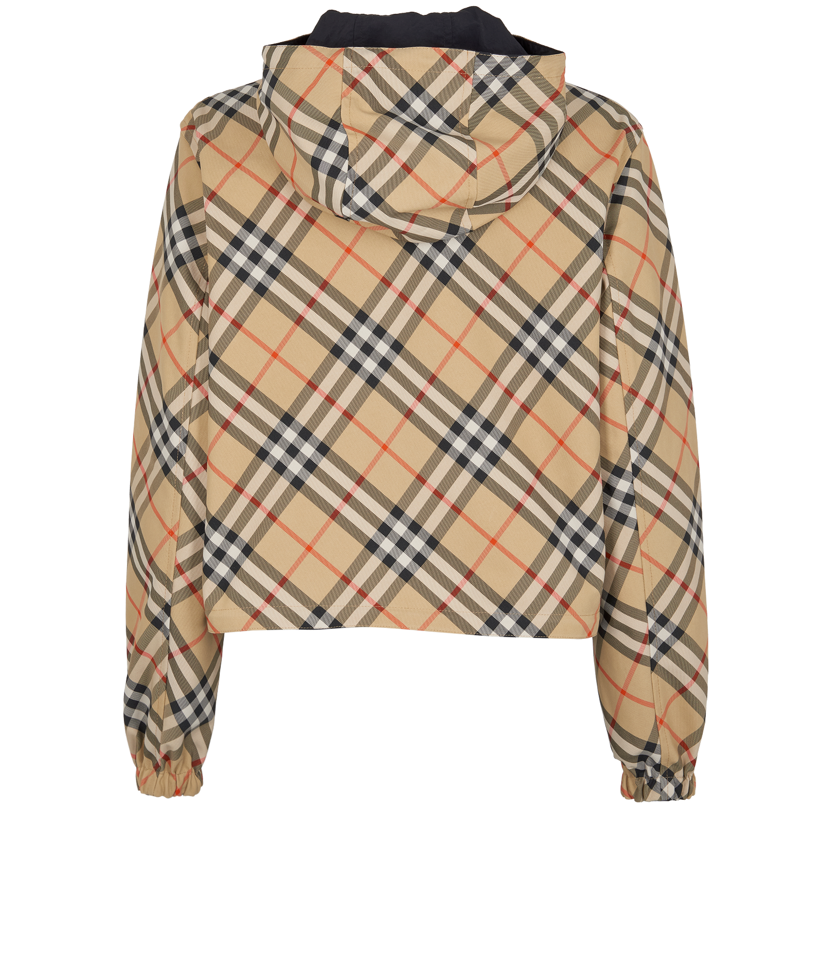 Burberry Check Reversible Jacket, &pound;695, Clothing, Beige, Polyester (Polymer), Back view
