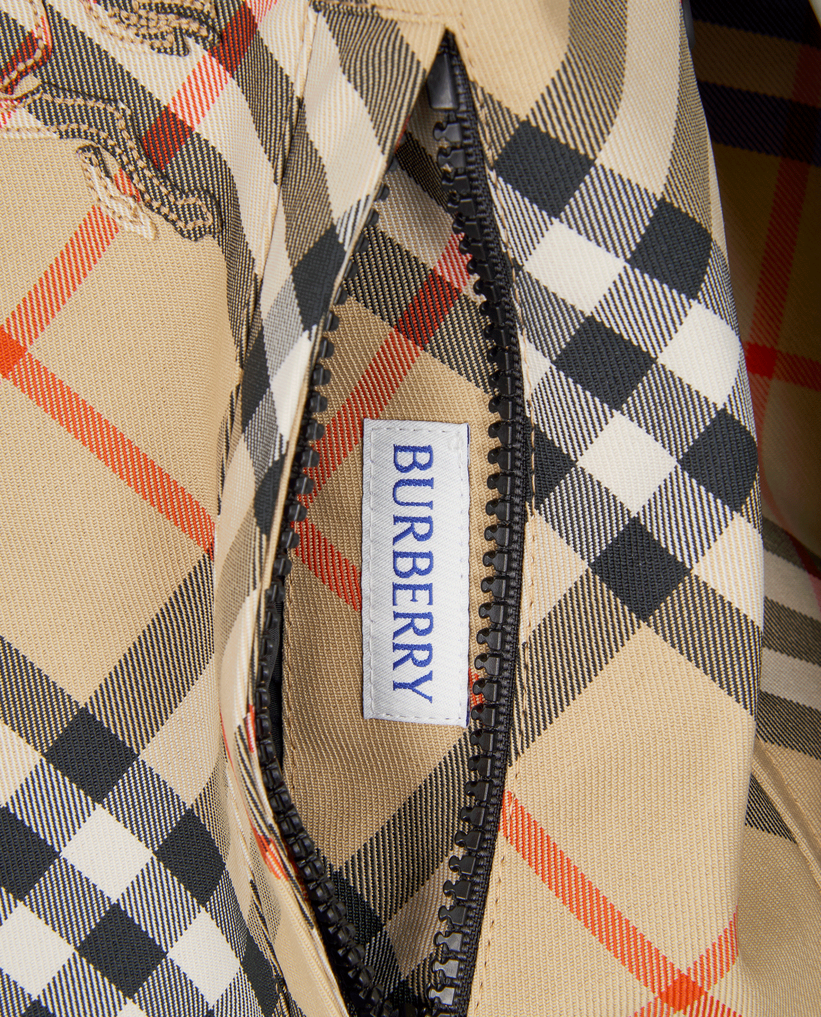 Burberry Check Reversible Jacket, &pound;695, Clothing, Beige, Polyester (Polymer), Other view